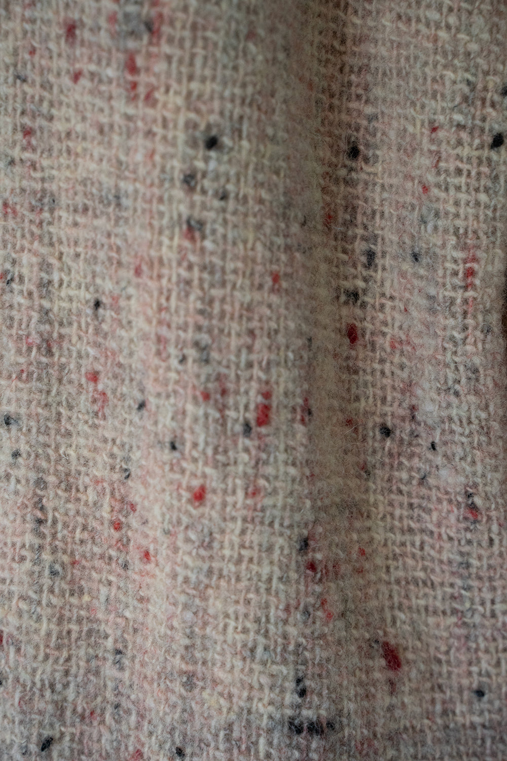 【ラスト1点】カラーネップウールバギーパンツ(WHITE×RED)