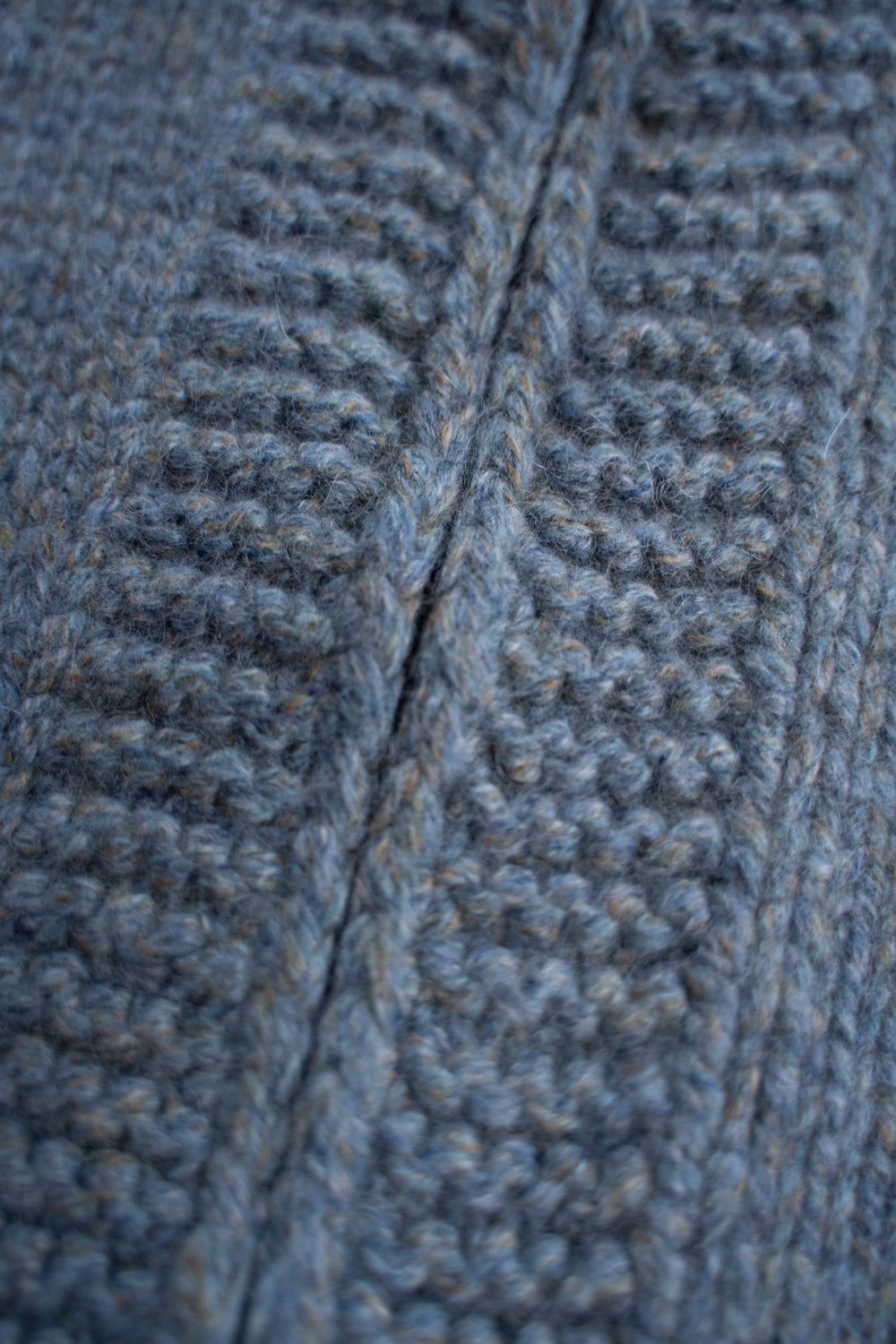 yak/lambs multi ply HAND KNITTING cowichan sweater(FADE BLUE)