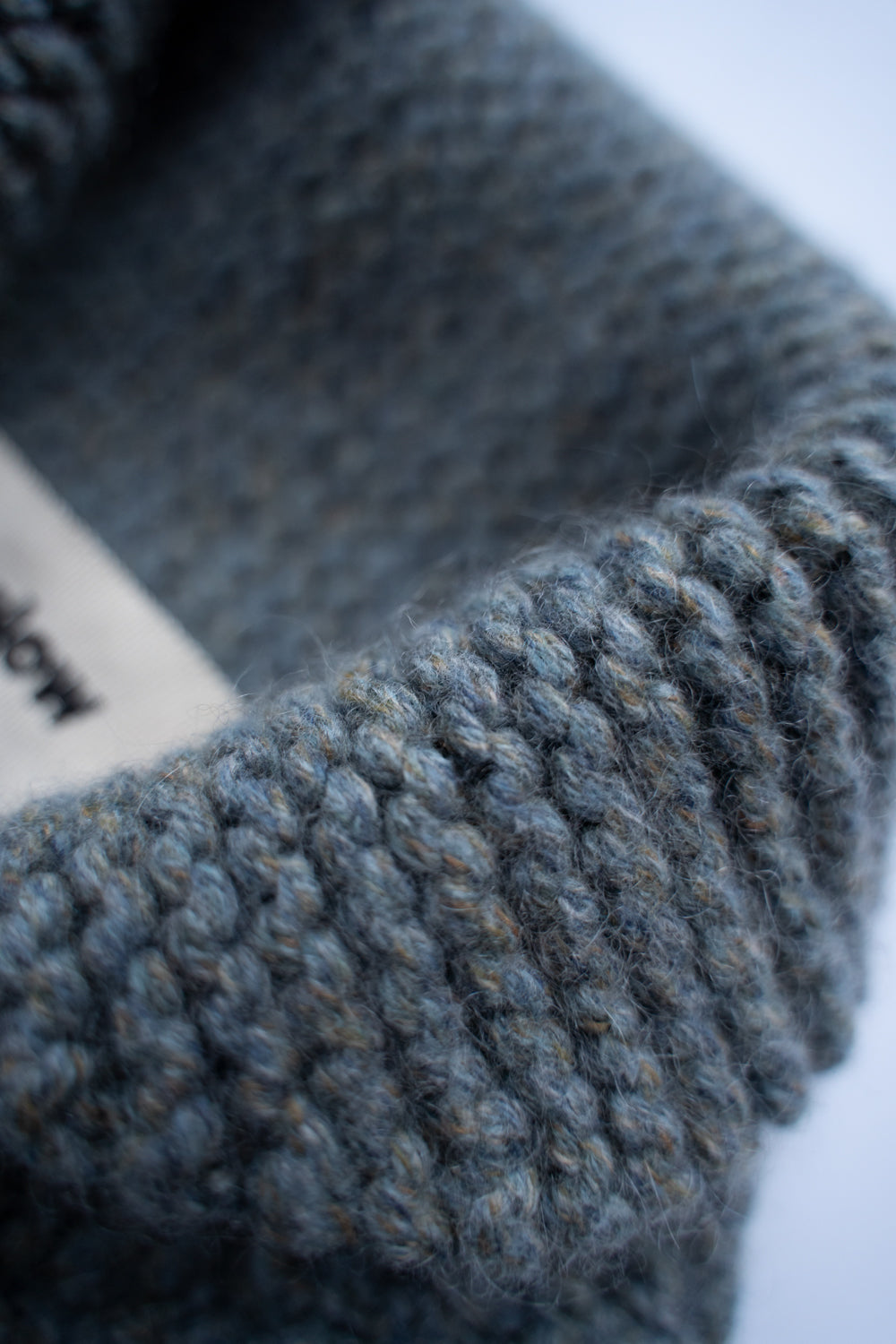 yak/lambs multi ply HAND KNITTING cowichan sweater(FADE BLUE)