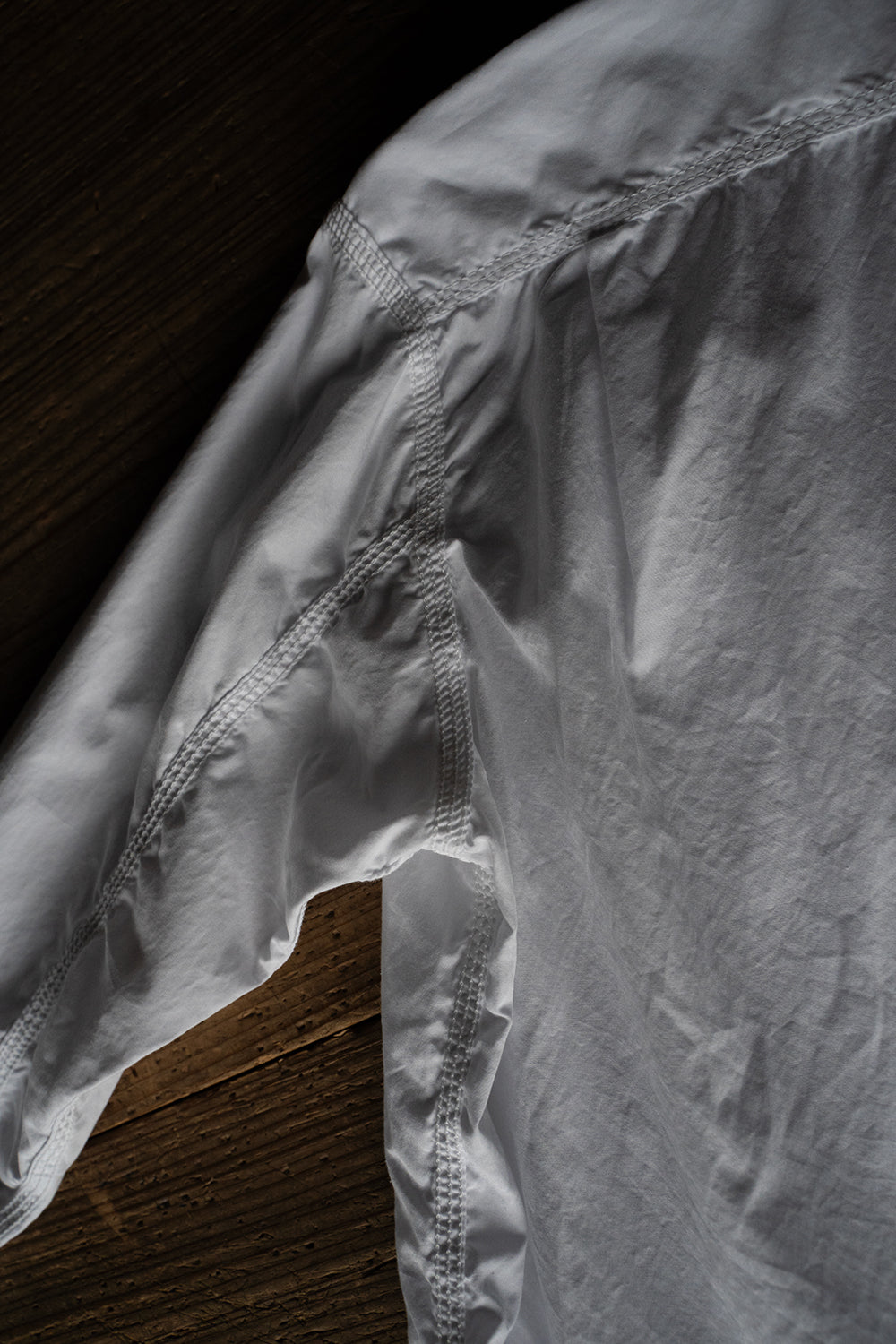 SH04B ボックスワイド3本針シャツ(WHITE)