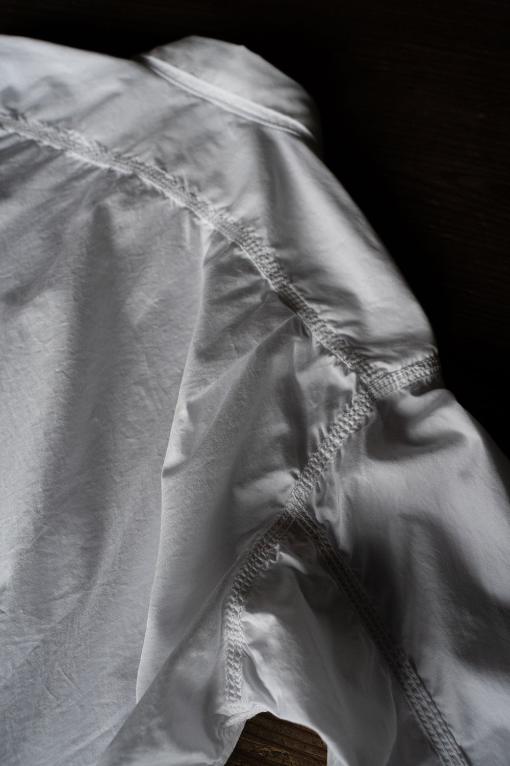 SH04B ボックスワイド3本針シャツ(WHITE)