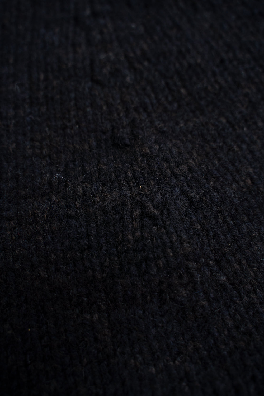 【ラスト1点】yak/lambs multi ply HAND KNITTING yoke top turtle neck sweater(DARK NAVY)