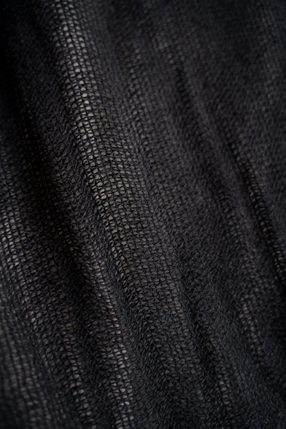 【ラスト1点】Black Mohair Leno Cloth Baggy Pants/ブラックモヘアレノクロスバギーパンツ(BLACK)