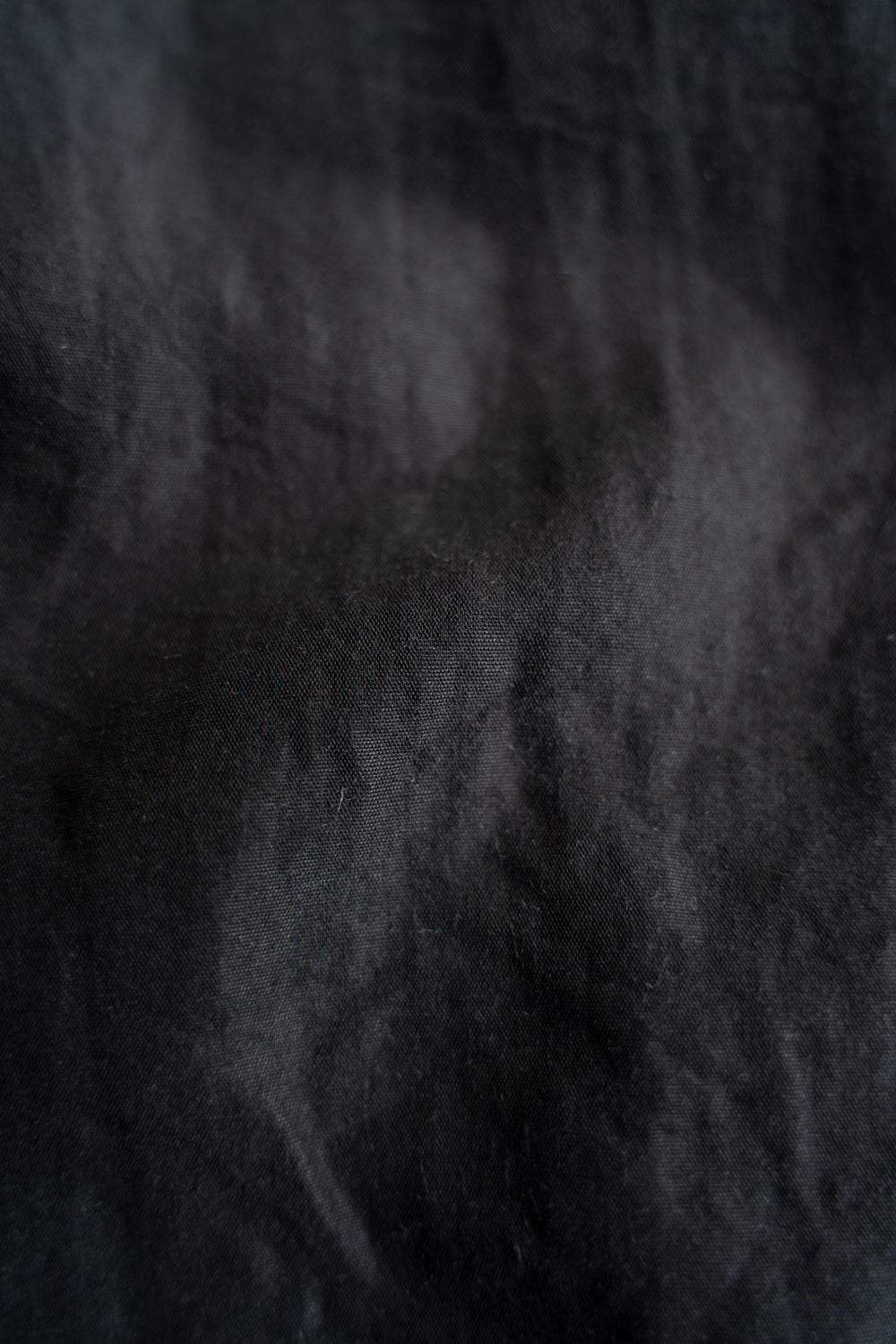 【ラスト1点】Lustrous Cotton Ramie Shadow Panel Shirt/ラストラスコットンラミーシャドウパネルシャツ(SMOKY BLACK)