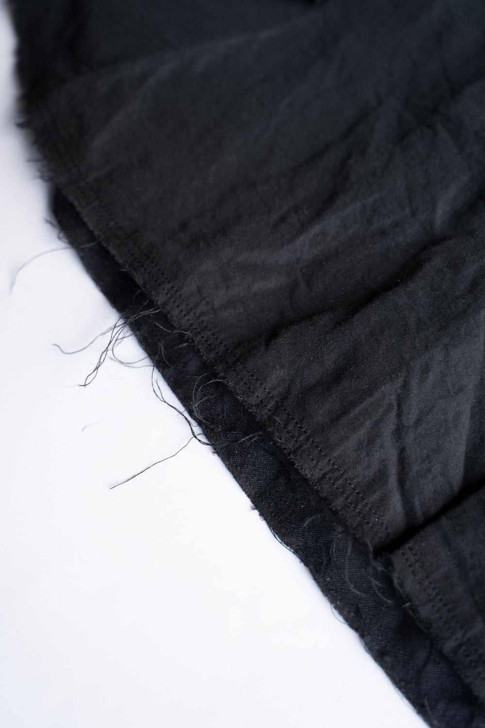 【ラスト1点】Lustrous Cotton Ramie Shadow Panel Shirt/ラストラスコットンラミーシャドウパネルシャツ(SMOKY BLACK)