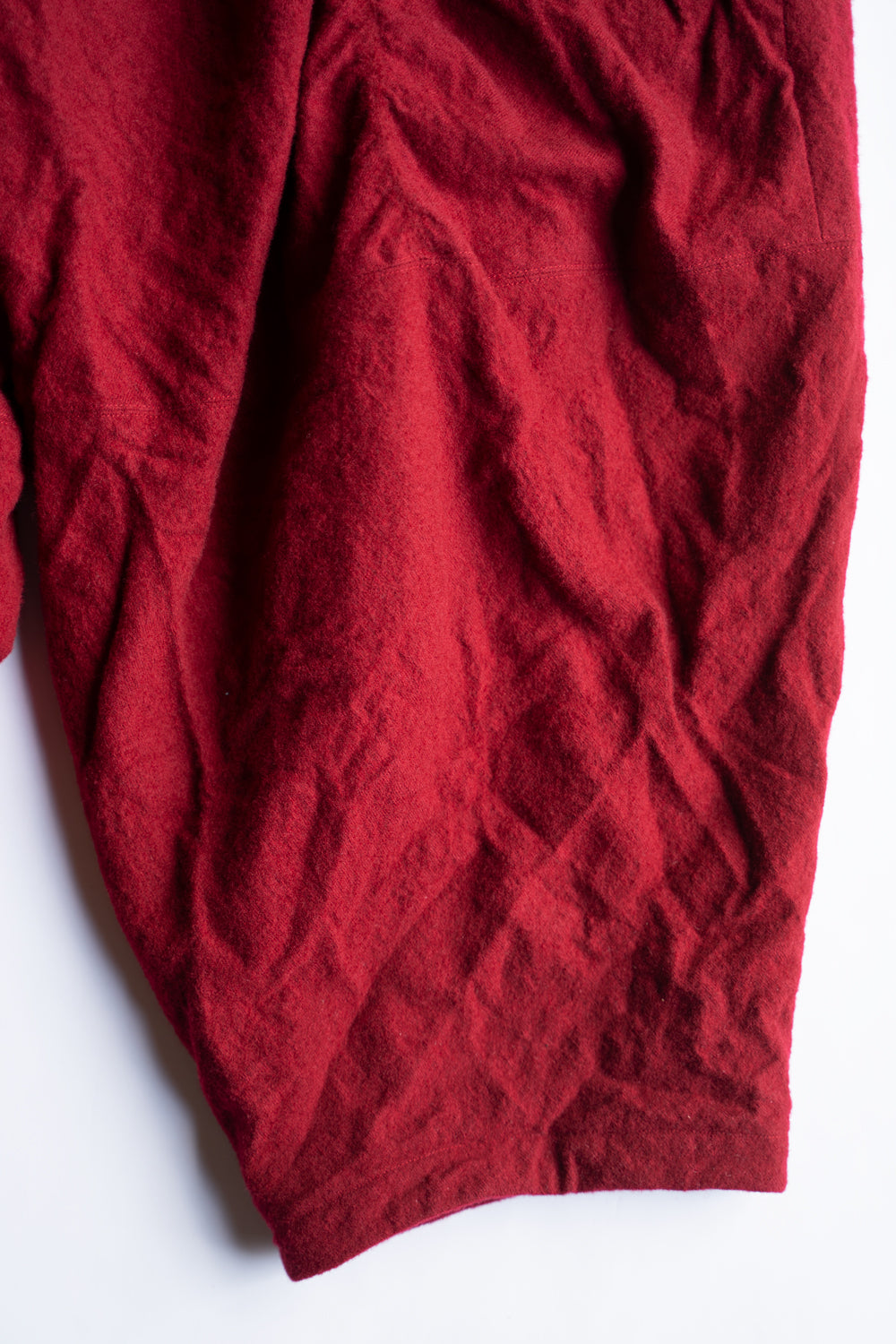 【ラスト1点】Randomly Felted Fabric Circle Pants//ランダムリーフェルトファブリックサークルパンツ(RED)