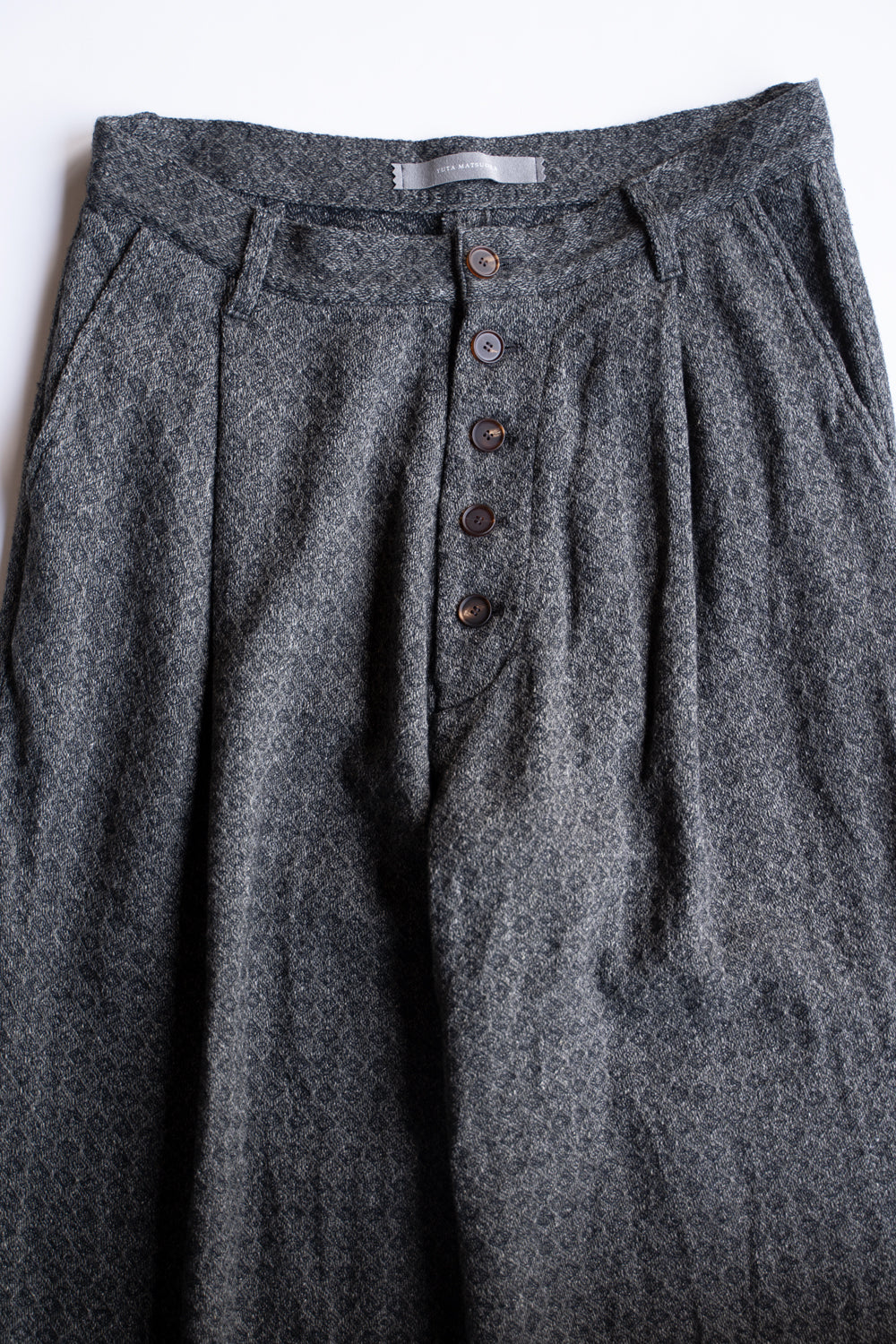 Square Dobby Cloth Straight Pants/スクエアドビークロスストレートパンツ(DARK GRAY)