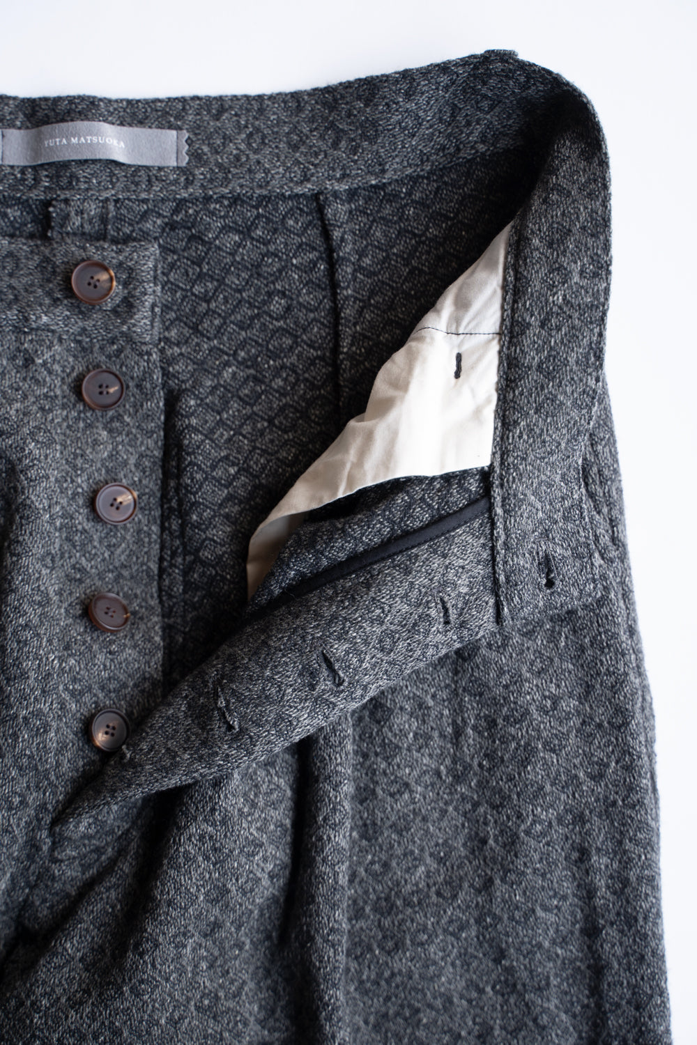 Square Dobby Cloth Straight Pants/スクエアドビークロスストレートパンツ(DARK GRAY)