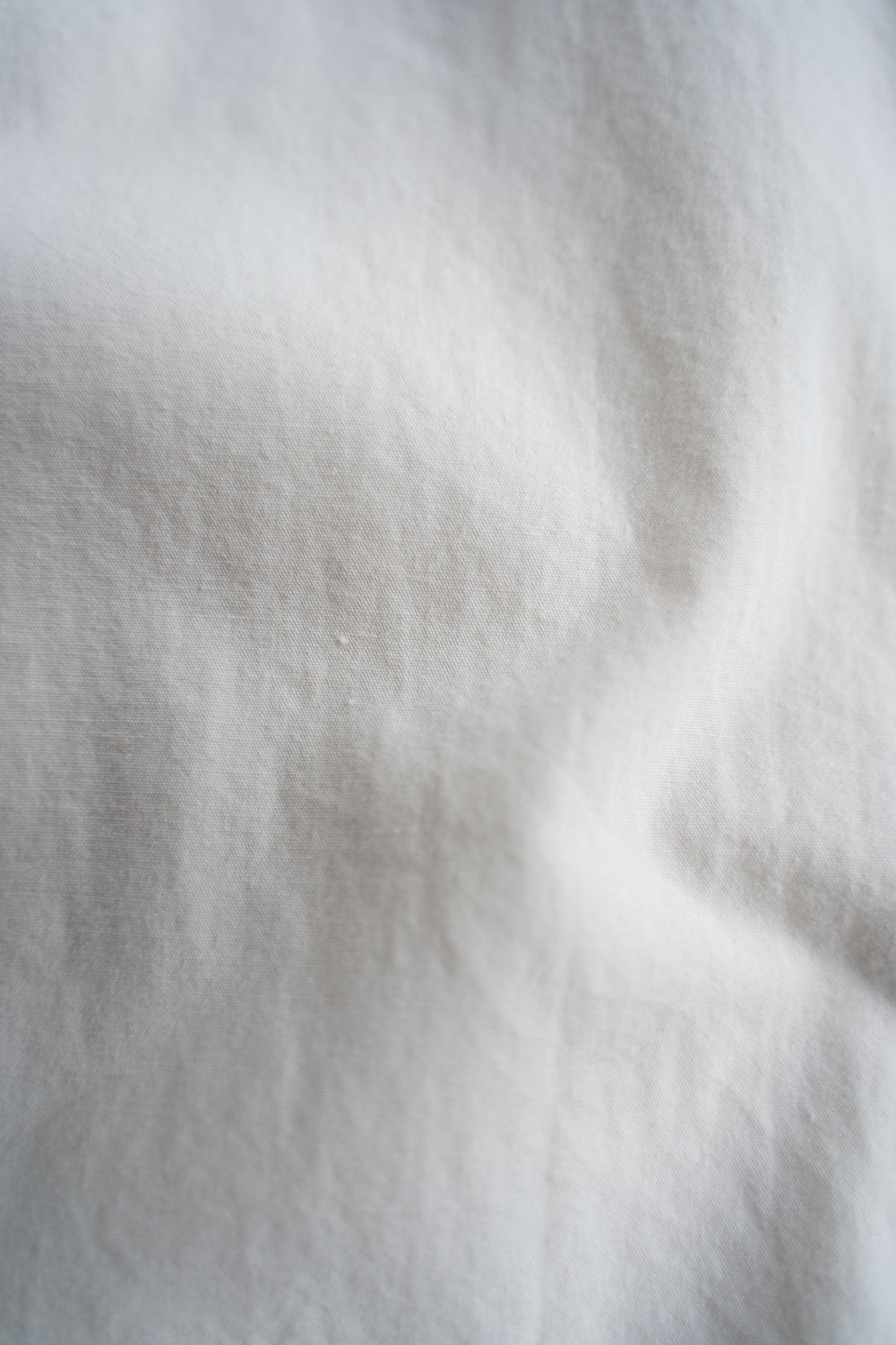 【ラスト1点】Broadcloth Cotton Collarless Shirt/ブロードクロスコットンカラーレスシャツ(OFF WHITE)