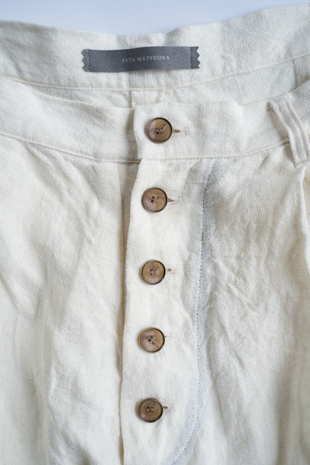 【ラスト1点】Canvas Linen Straight Pants/キャンバスリネンストレートパンツ(WHITE)