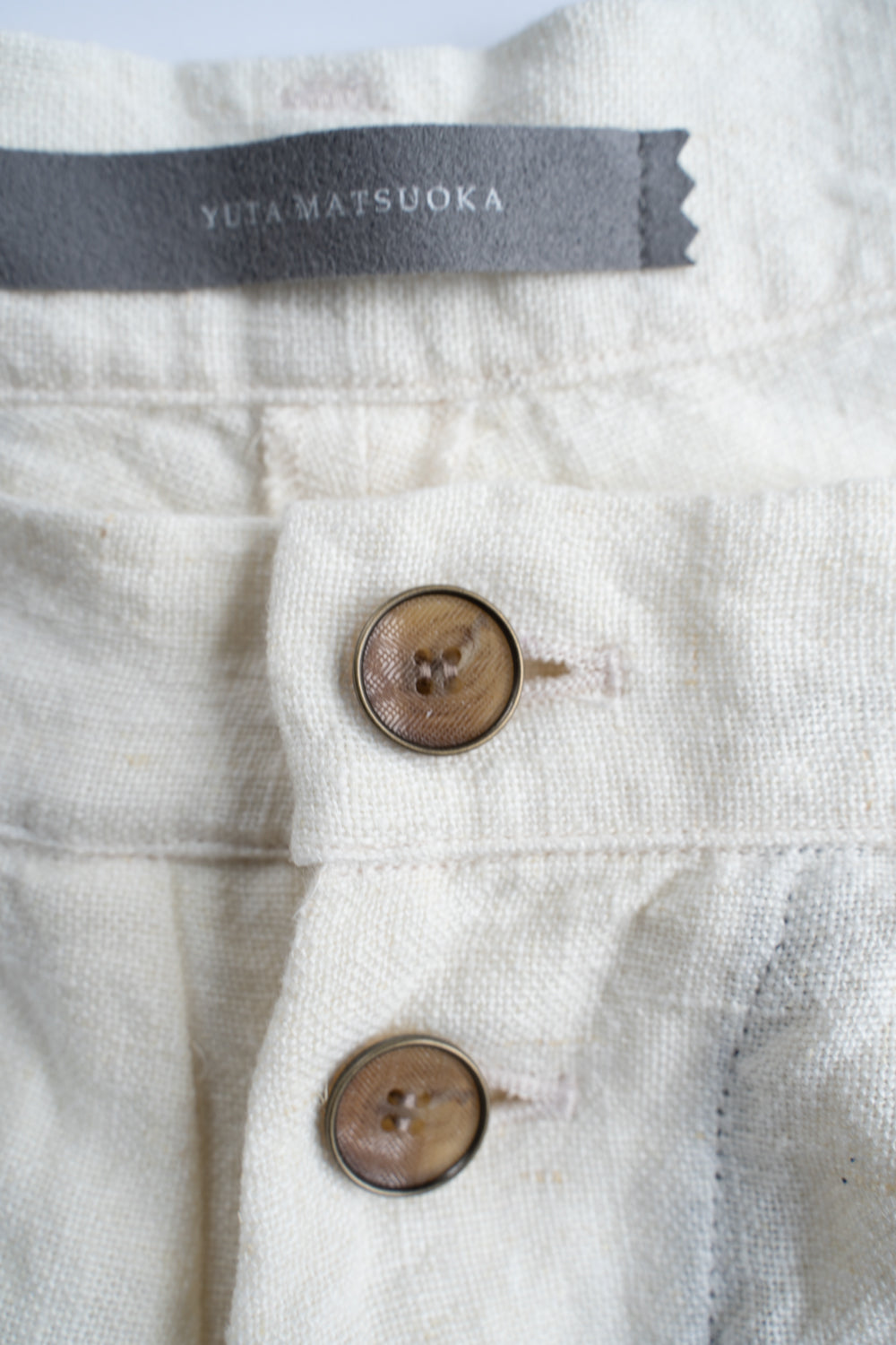【ラスト1点】Canvas Linen Straight Pants/キャンバスリネンストレートパンツ(WHITE)