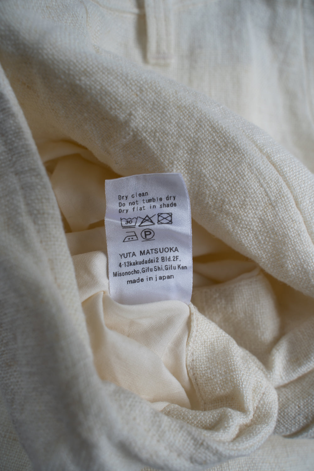 【ラスト1点】Canvas Linen Straight Pants/キャンバスリネンストレートパンツ(WHITE)