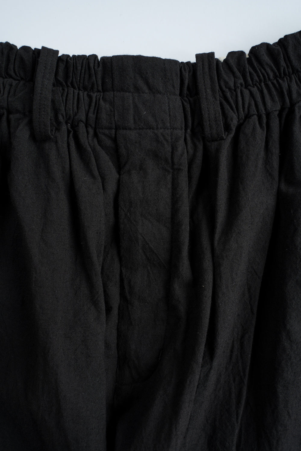 【ラスト1点】Sheeting Dyed Plain Weave Circle Pants/シーチングダイドプレーンウィーブサークルパンツ(BLACK)