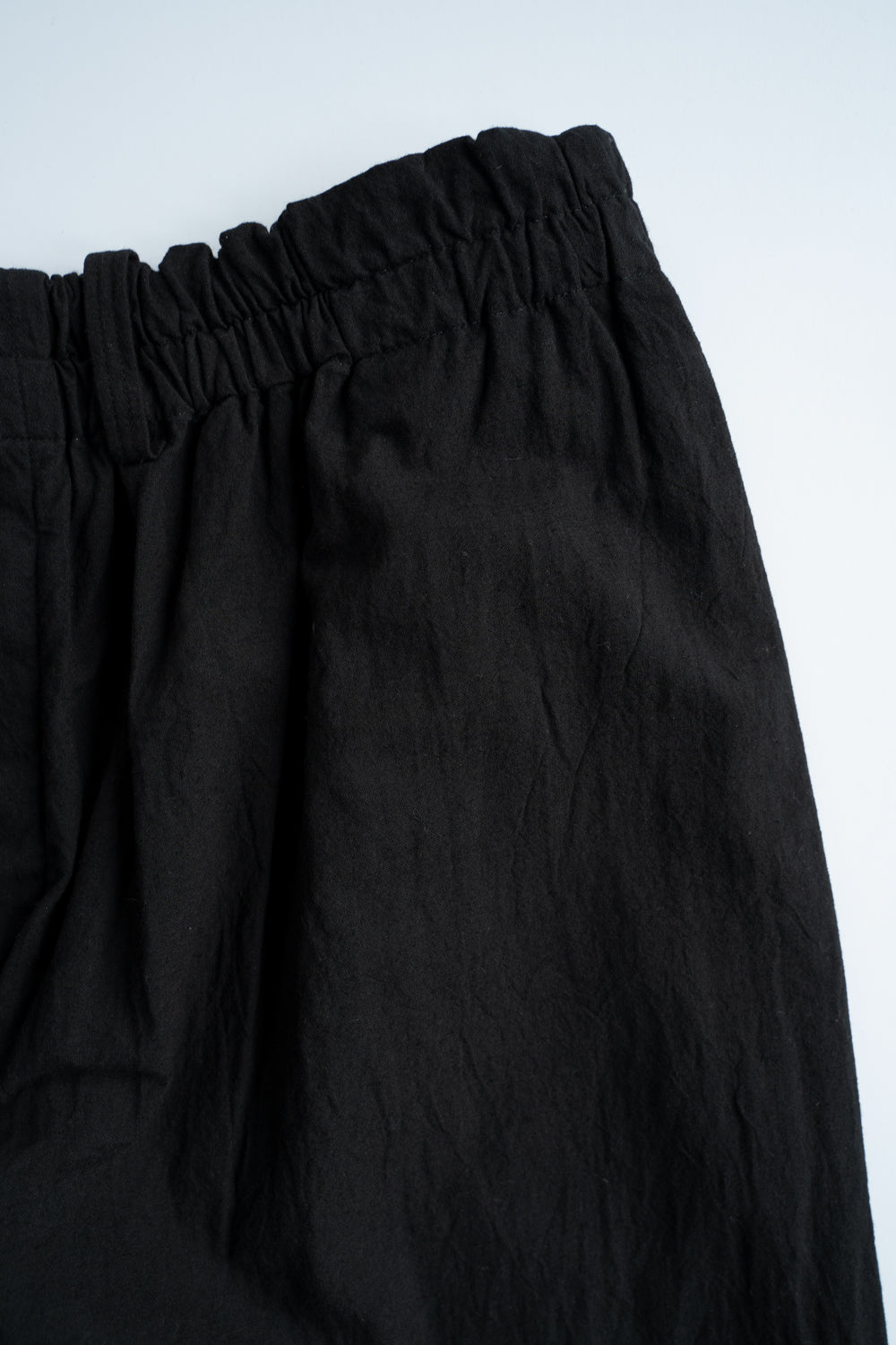 【ラスト1点】Sheeting Dyed Plain Weave Circle Pants/シーチングダイドプレーンウィーブサークルパンツ(BLACK)