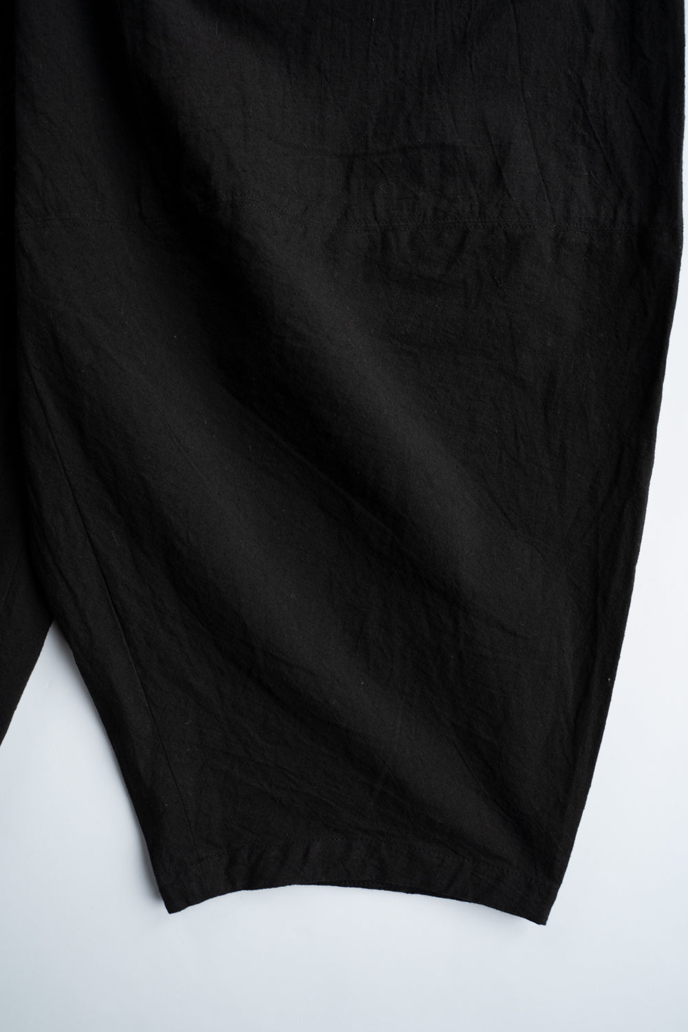 【ラスト1点】Sheeting Dyed Plain Weave Circle Pants/シーチングダイドプレーンウィーブサークルパンツ(BLACK)