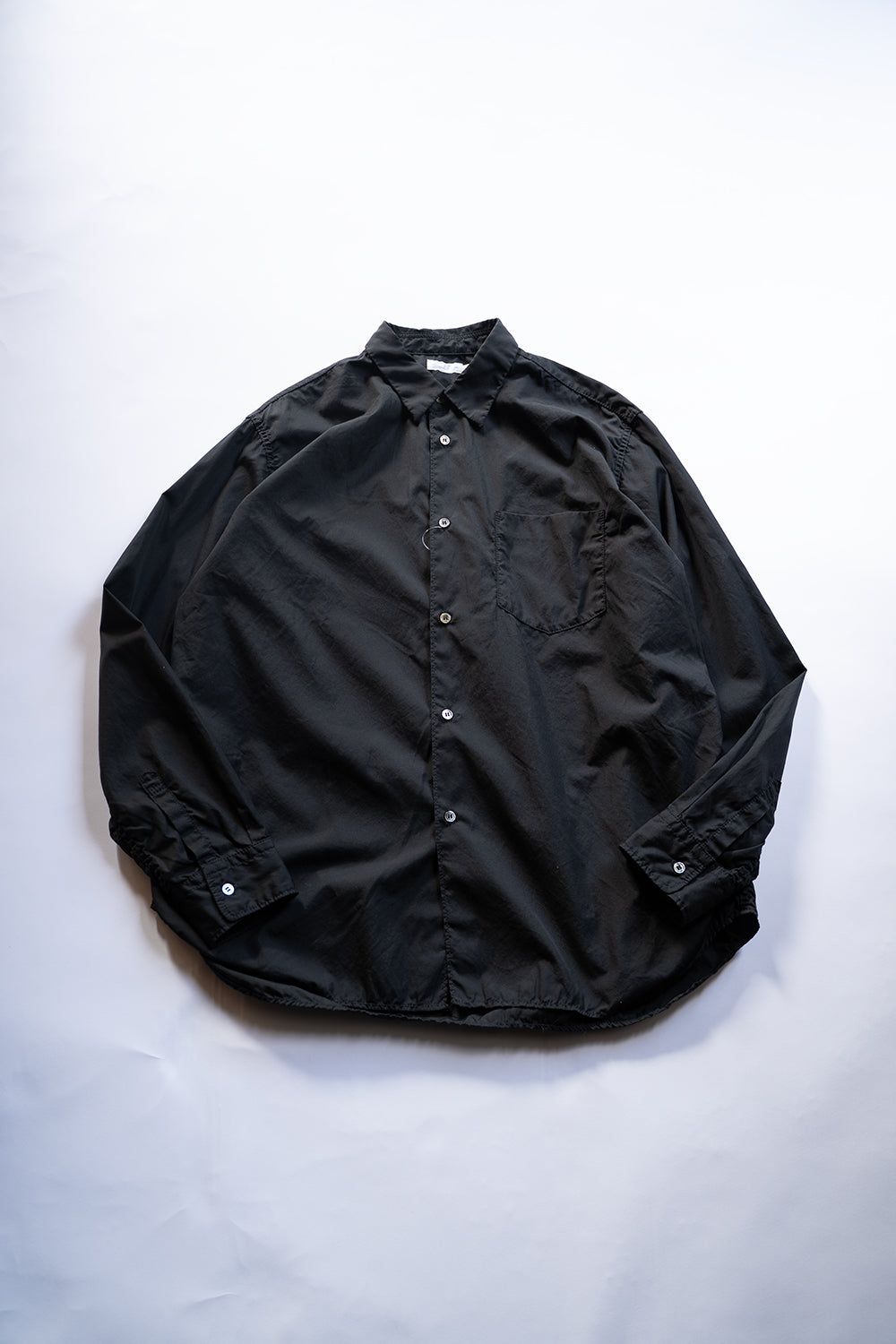 【ラスト1点】SH01B ボックスレギュラー2本針シャツ(BLACK)