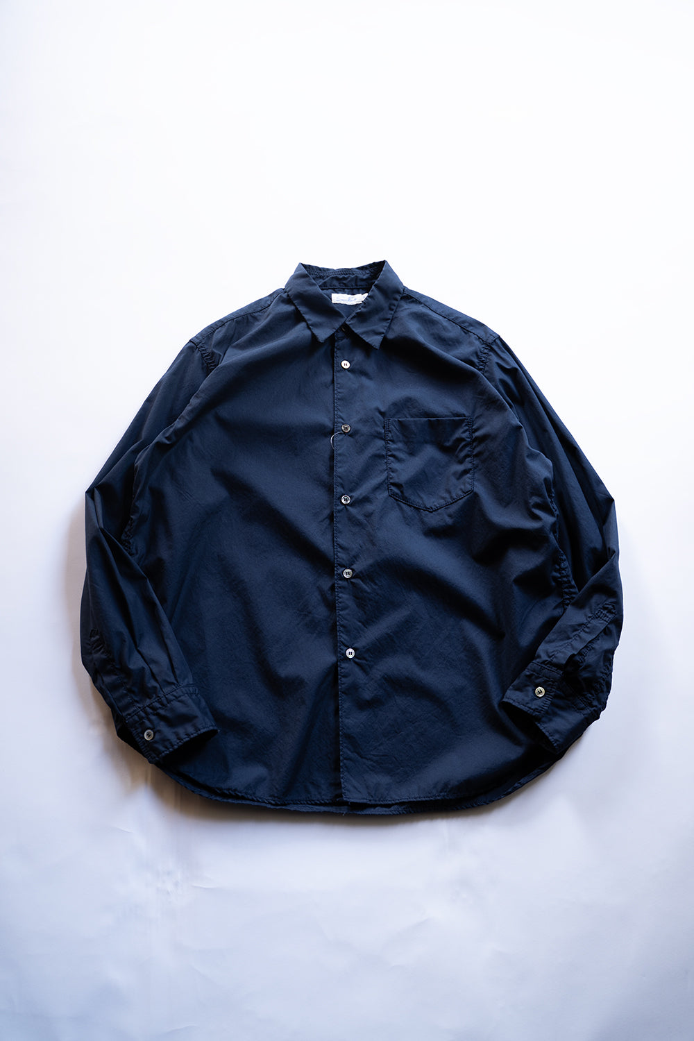 SH01B ボックスレギュラー2本針シャツ(NAVY)