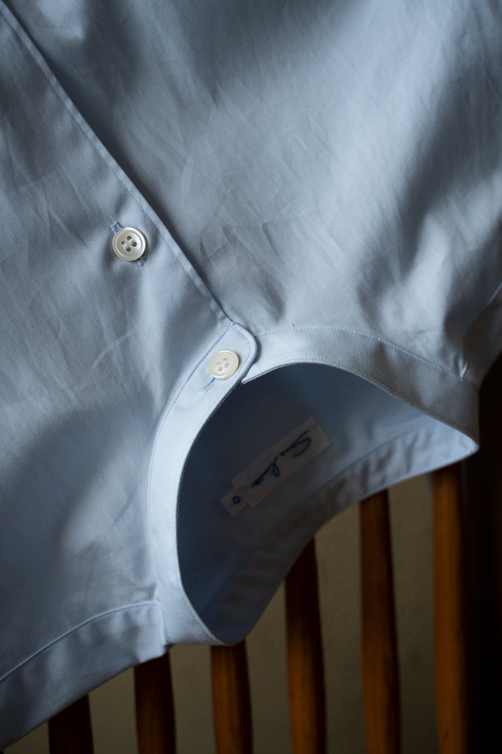 SH06B ブロードボックススタンドカラーシャツ(SAX)