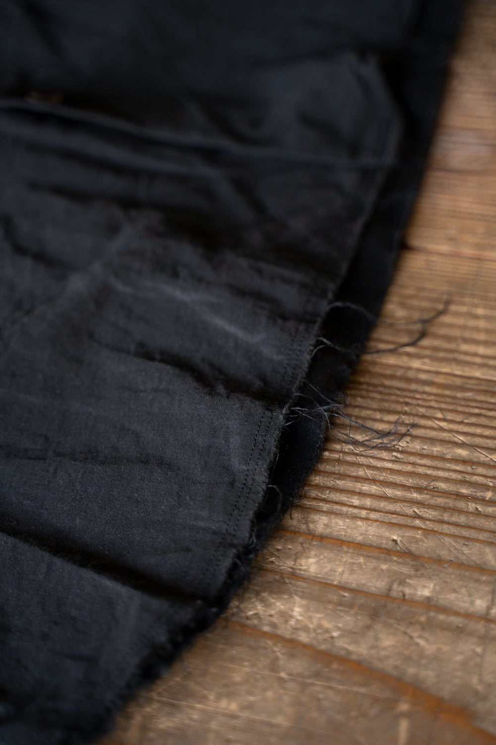 【ラスト1点】Lustrous Cotton Ramie Shadow Panel Shirt/ラストラスコットンラミーシャドウパネルシャツ(SMOKY BLACK)