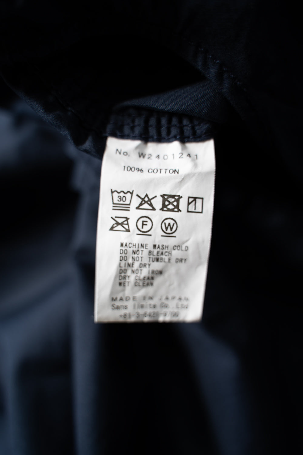 SH04B ボックスワイド3本針シャツ(NAVY)