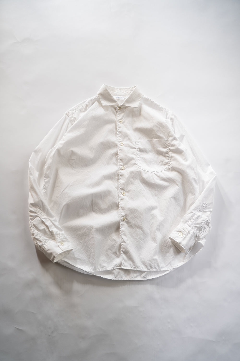 SH04B ボックスワイド3本針シャツ(WHITE)