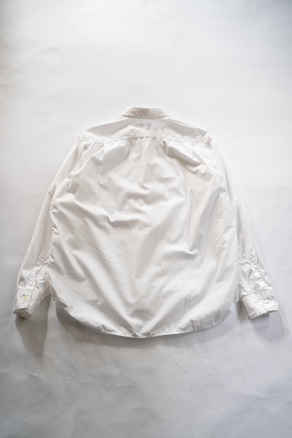 SH04B ボックスワイド3本針シャツ(WHITE)