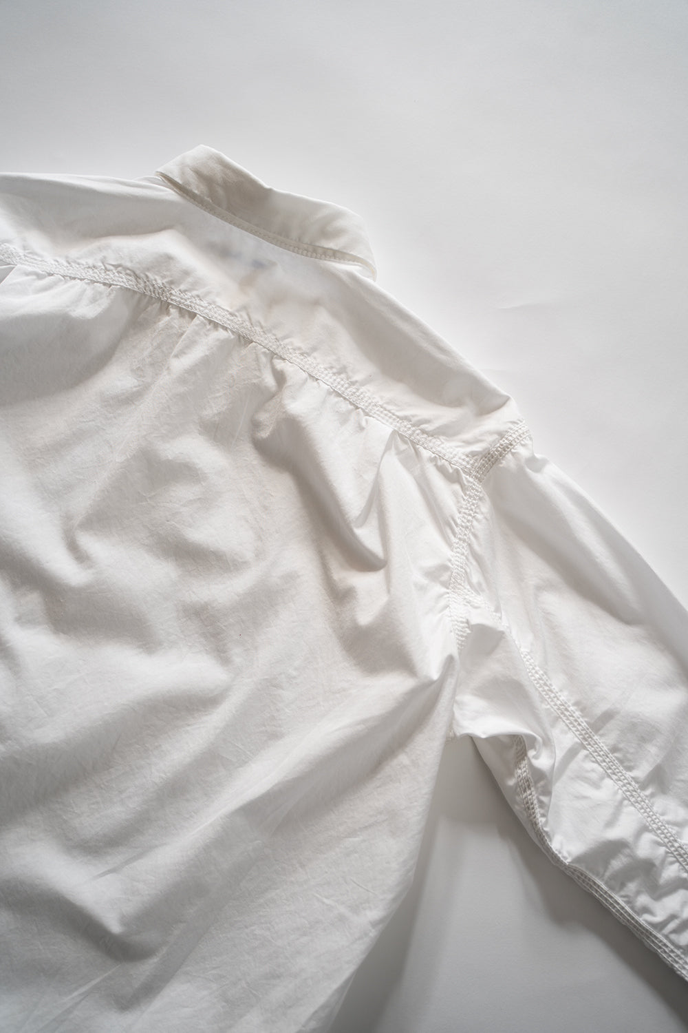 SH04B ボックスワイド3本針シャツ(WHITE)