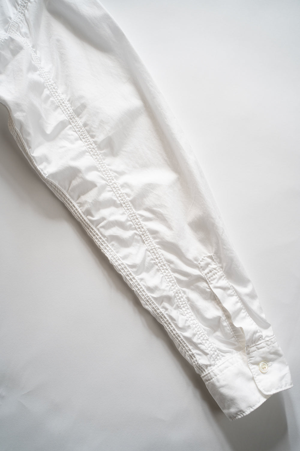 SH04B ボックスワイド3本針シャツ(WHITE)