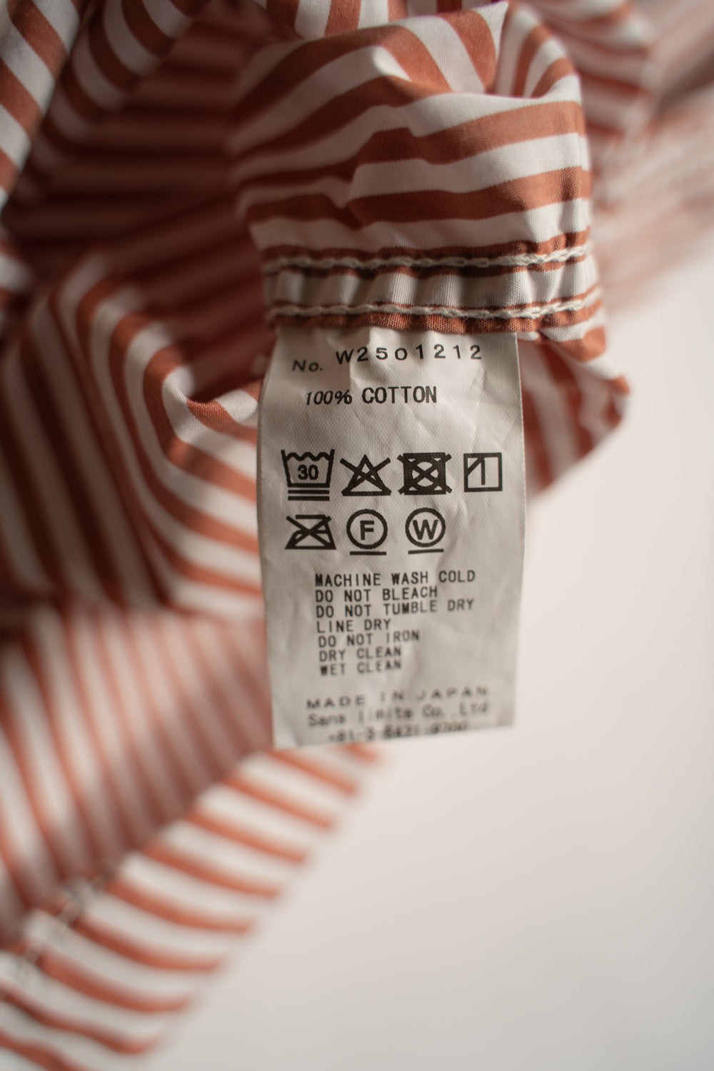 SH01B LEGGIUNO ボックスレギュラー2本針シャツ(BROWN STRIPE)