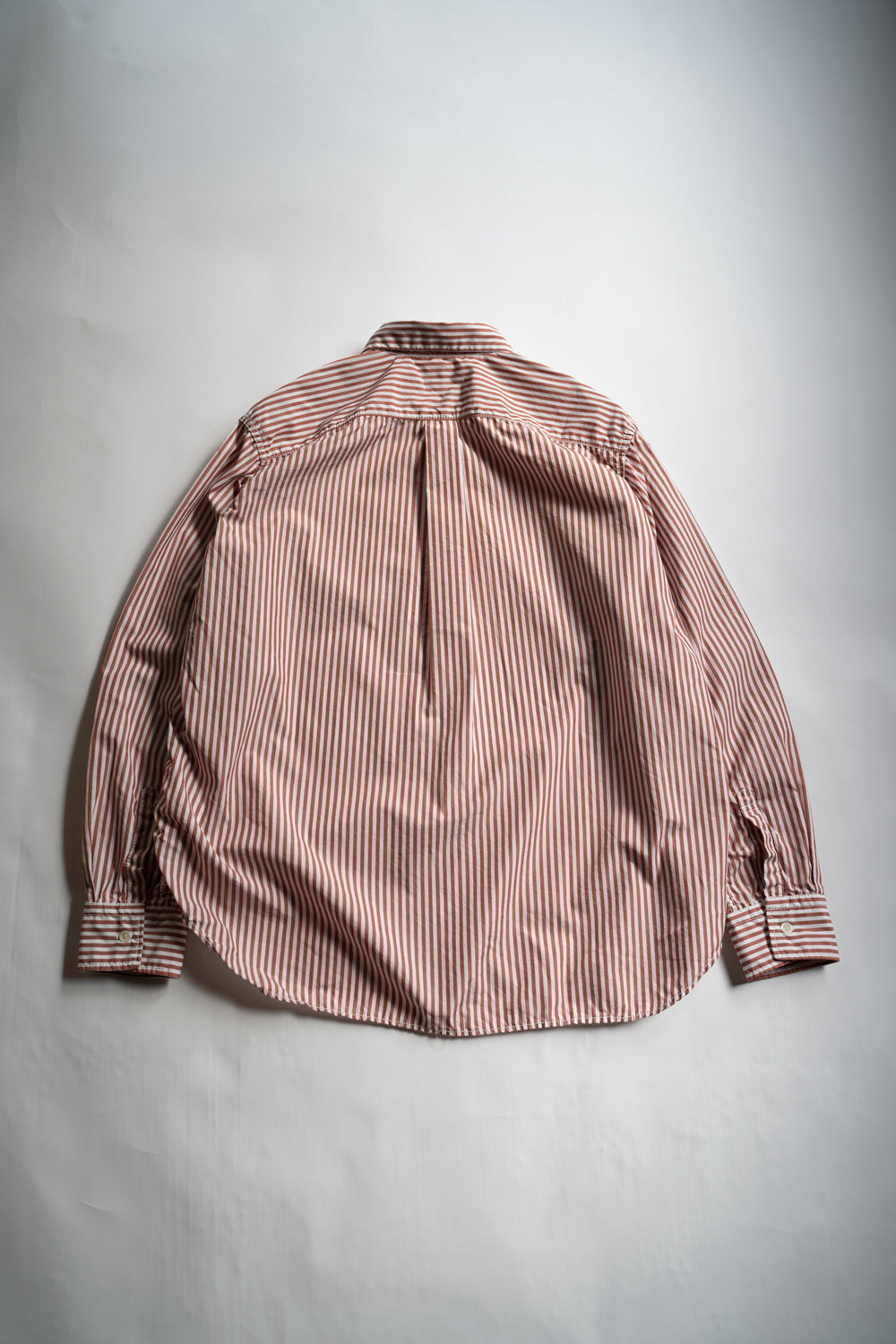 SH01B LEGGIUNO ボックスレギュラー2本針シャツ(BROWN STRIPE)