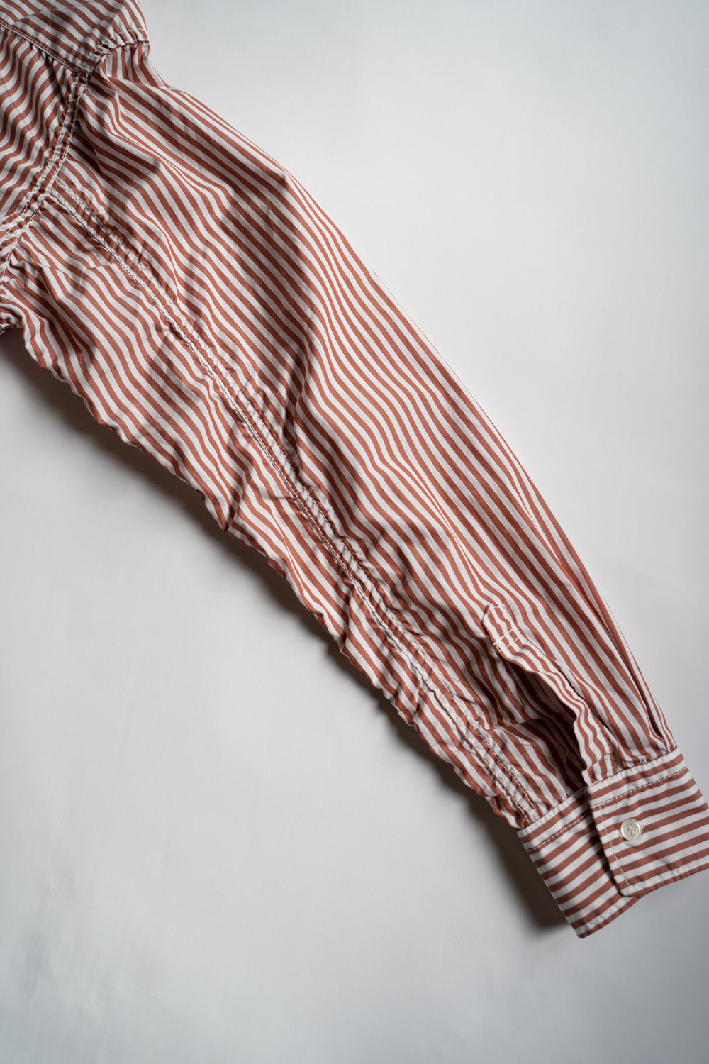 SH01B LEGGIUNO ボックスレギュラー2本針シャツ(BROWN STRIPE)