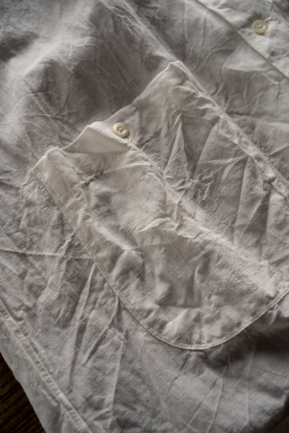 【ラスト1点】Back Flap H-S Shirts With Big Pockets”SH-052”-TW(WHITE)