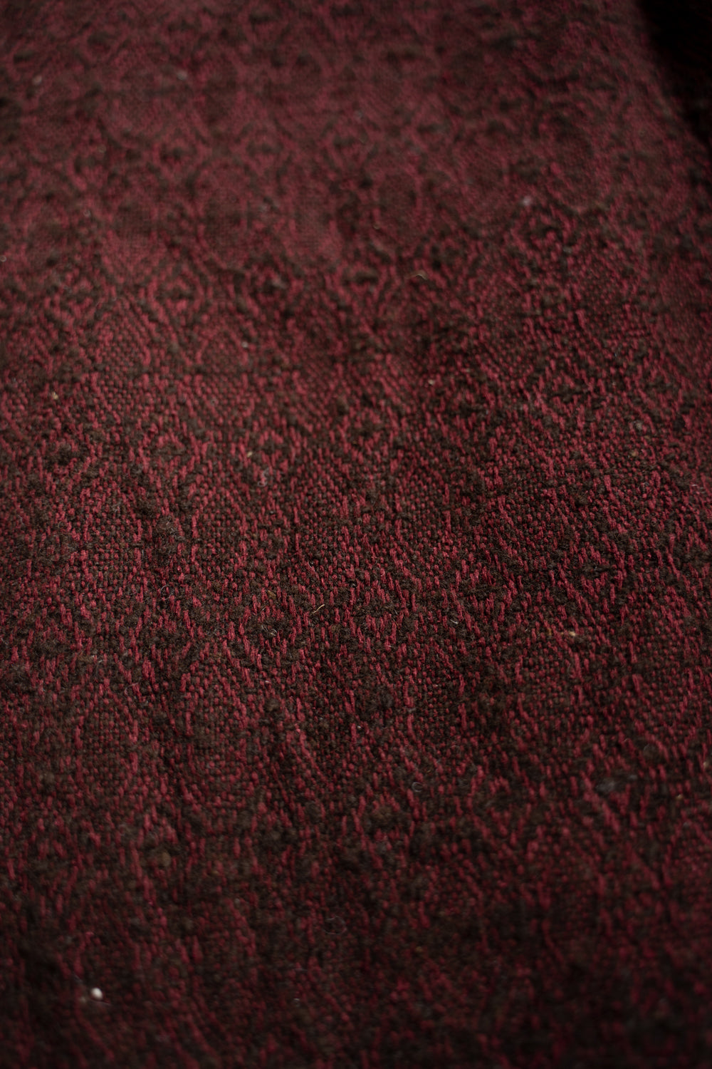 【ラスト1点】ドビーシルクウールフーデッドコート(DARK RED)