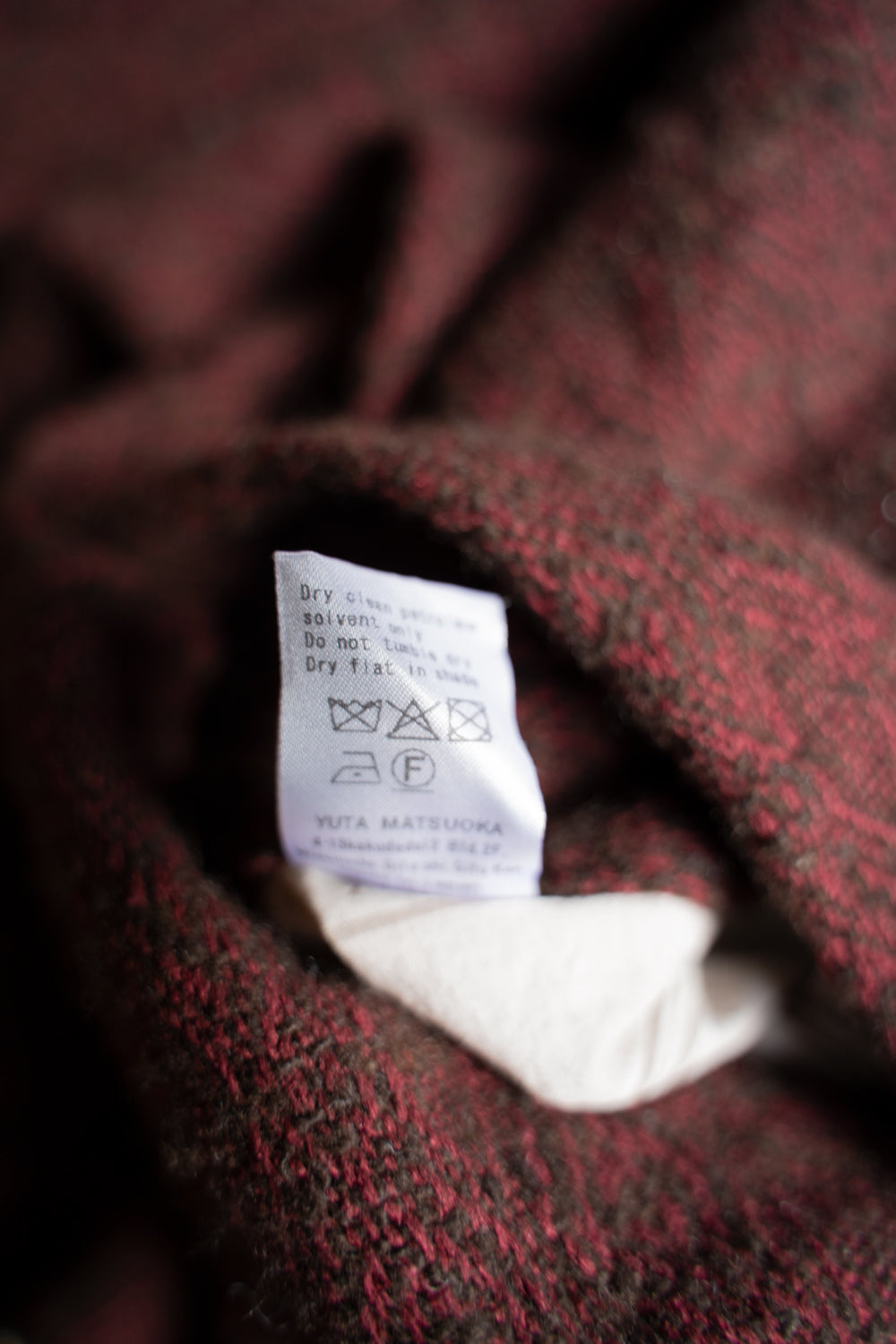 【ラスト1点】ドビーシルクウールフーデッドコート(DARK RED)