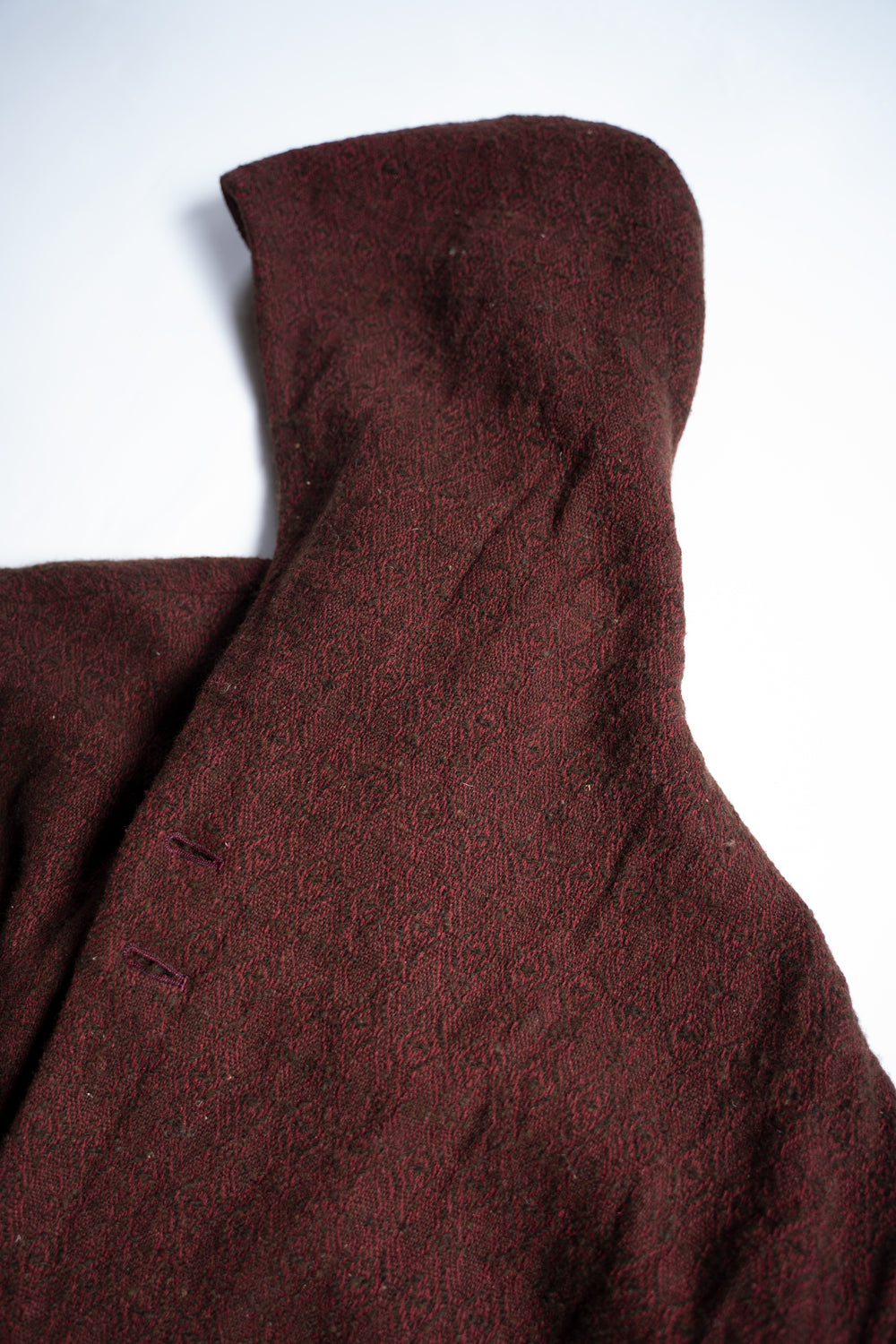 【ラスト1点】ドビーシルクウールフーデッドコート(DARK RED)