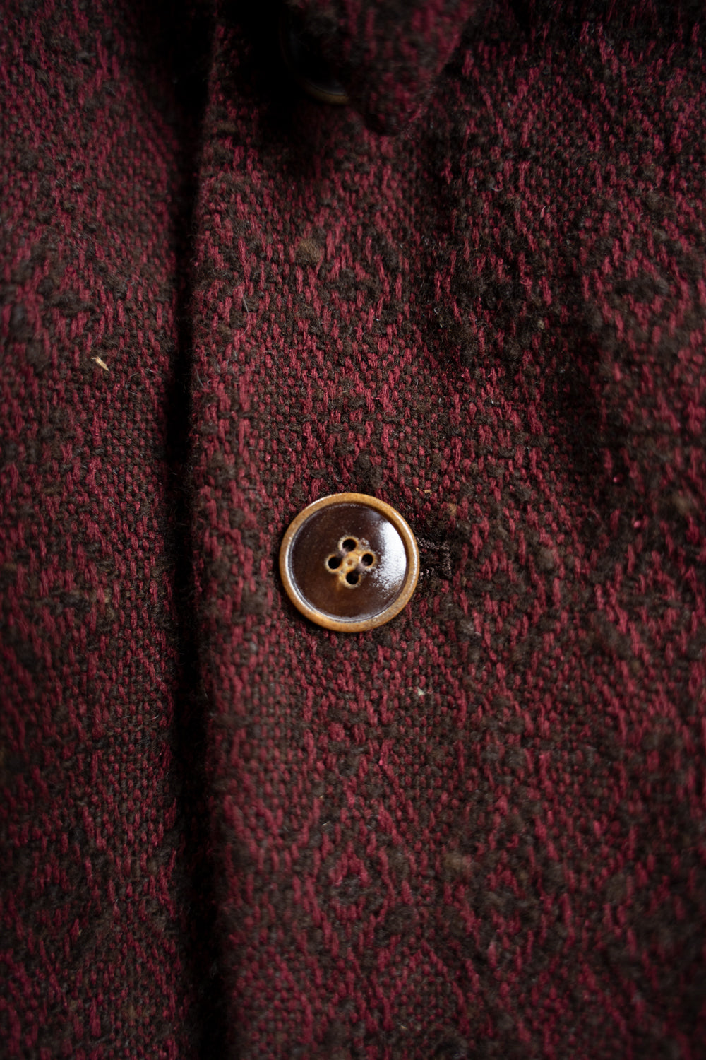 【ラスト1点】Dobby Silk Wool Long Cock Jacket/ドビーシルクウールロングコックジャケット(DARK RED)
