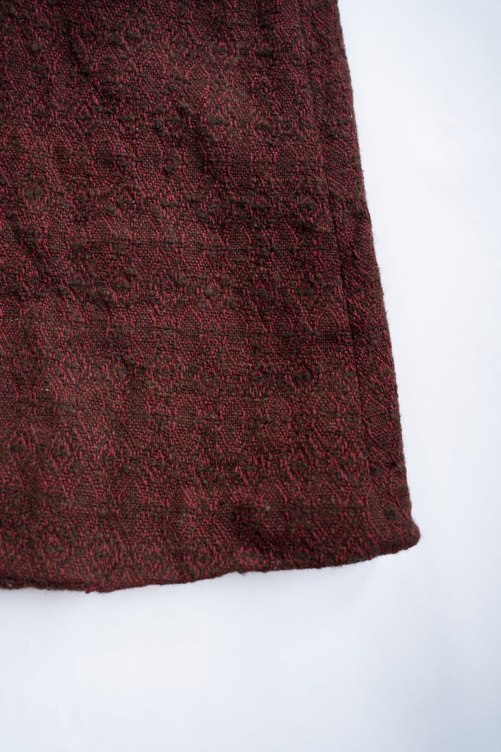 【ラスト1点】Dobby Silk Wool Long Cock Jacket/ドビーシルクウールロングコックジャケット(DARK RED)