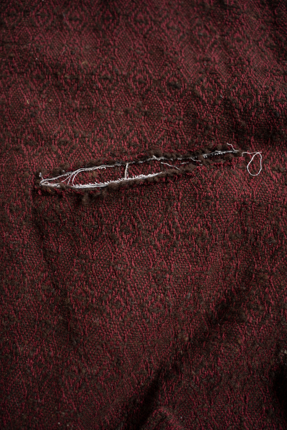 【ラスト1点】Dobby Silk Wool Long Cock Jacket/ドビーシルクウールロングコックジャケット(DARK RED)