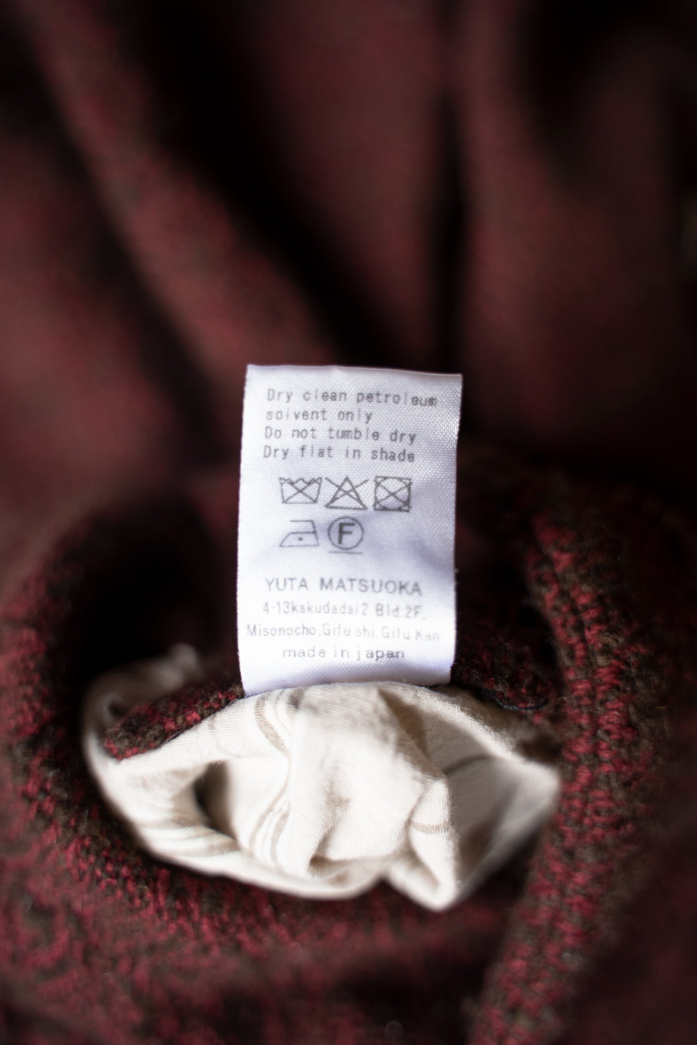 【ラスト1点】Dobby Silk Wool Long Cock Jacket/ドビーシルクウールロングコックジャケット(DARK RED)