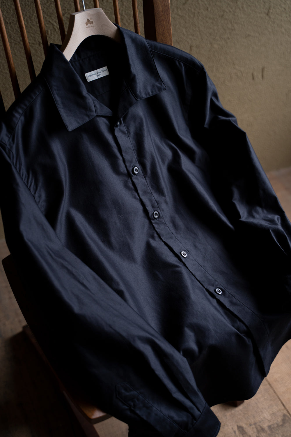 Dressed Moleskin Classic Open Collar Over Shirt(DEEP NAVY)