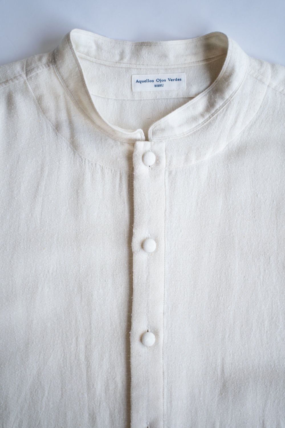 Silk Nep Back Satin Lounge Shirt(OYSTER WHITE)