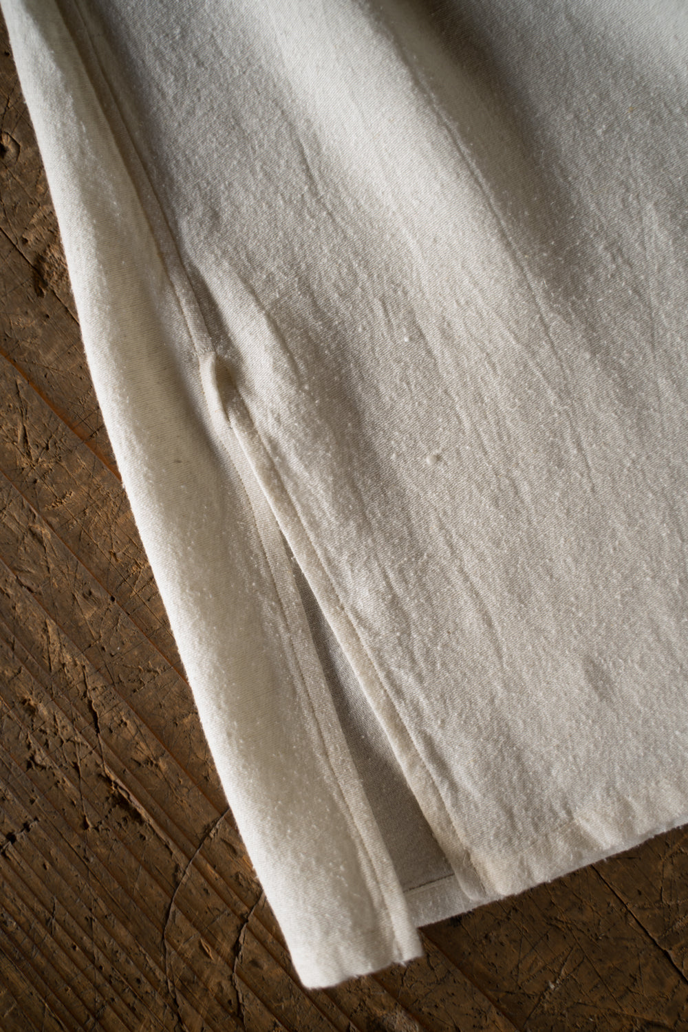 Silk Nep Back Satin Lounge Shirt(OYSTER WHITE)