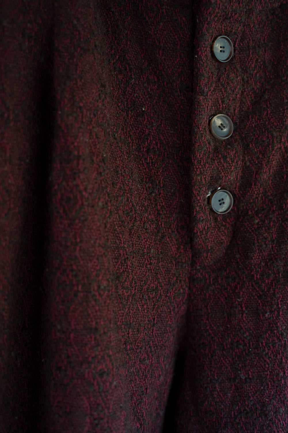 ドビーシルクウール ホックパンツ(DARK RED)