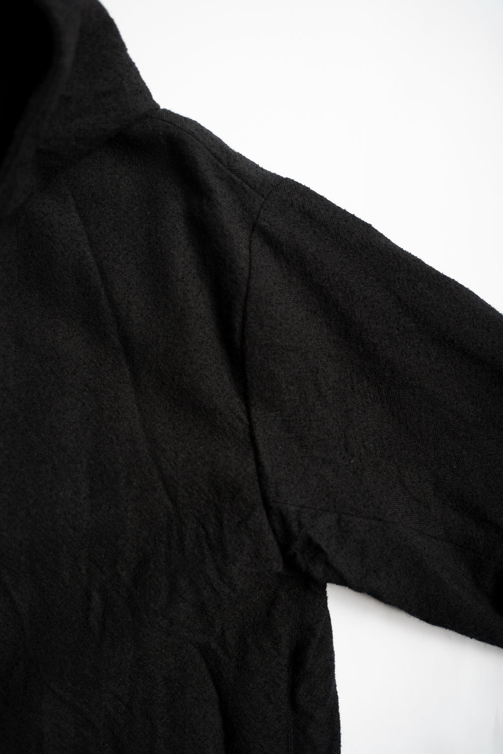 【ラスト1点】ループヤーンヘリンボンフーデッドコート(BLACK)