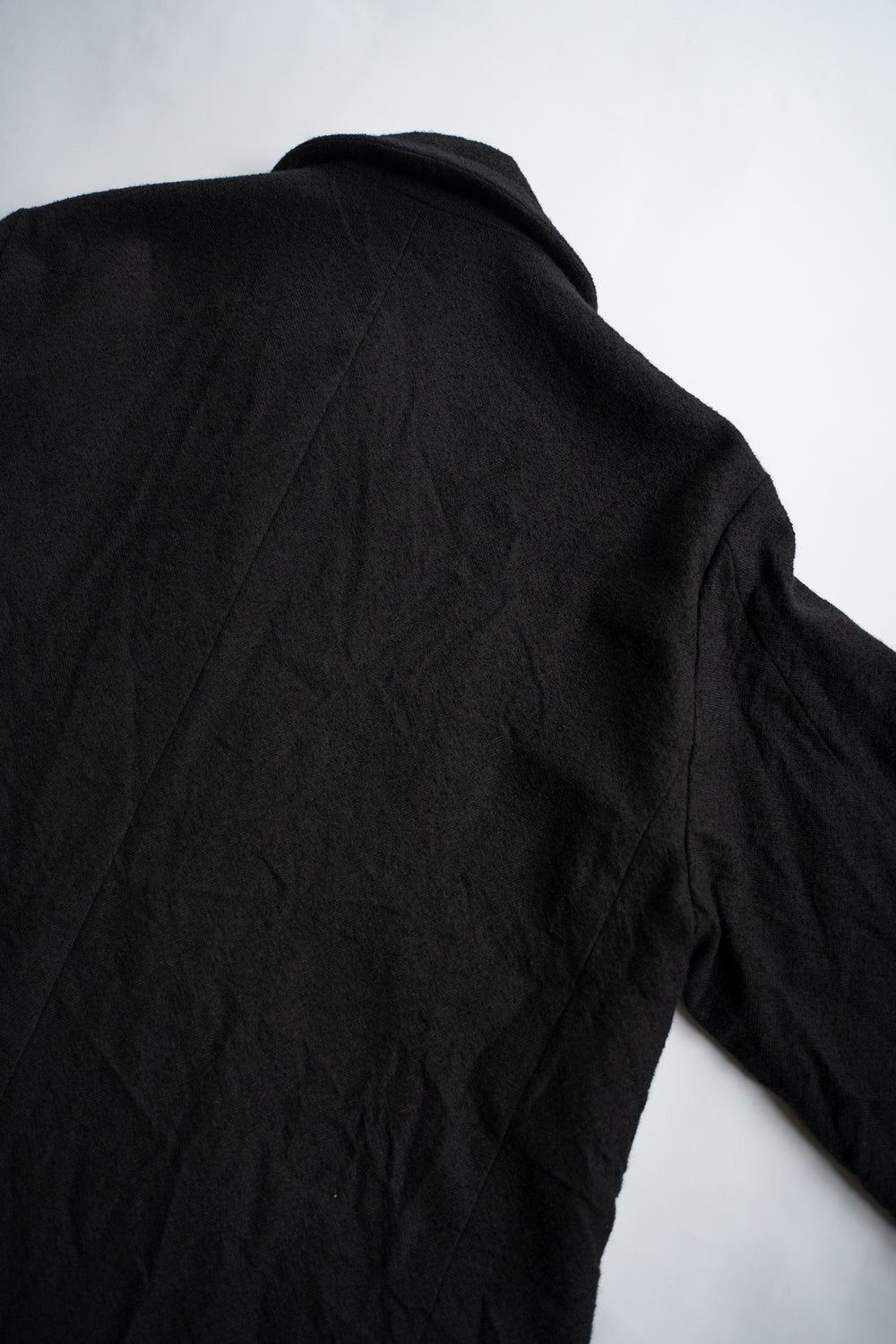 【ラスト1点】ループヤーンヘリンボン ロングコックジャケット(BLACK)