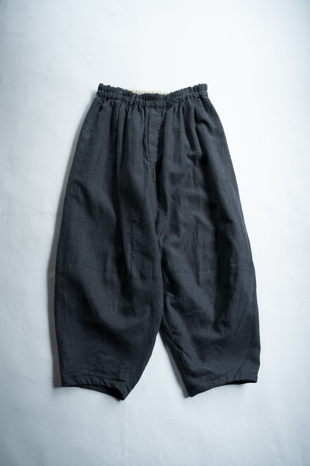 【ラスト1点】ピグメントワッシャーバックサテン サークルパンツ(DARK BLUE)