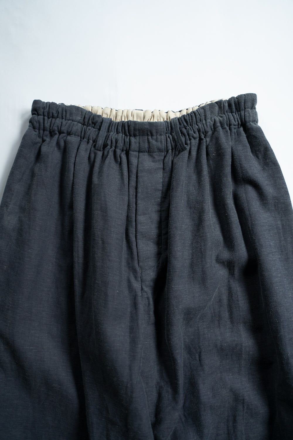 【ラスト1点】ピグメントワッシャーバックサテン サークルパンツ(DARK BLUE)