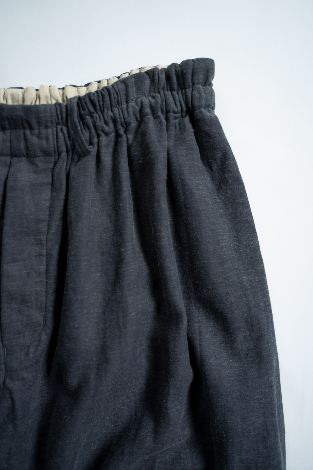 【ラスト1点】ピグメントワッシャーバックサテン サークルパンツ(DARK BLUE)