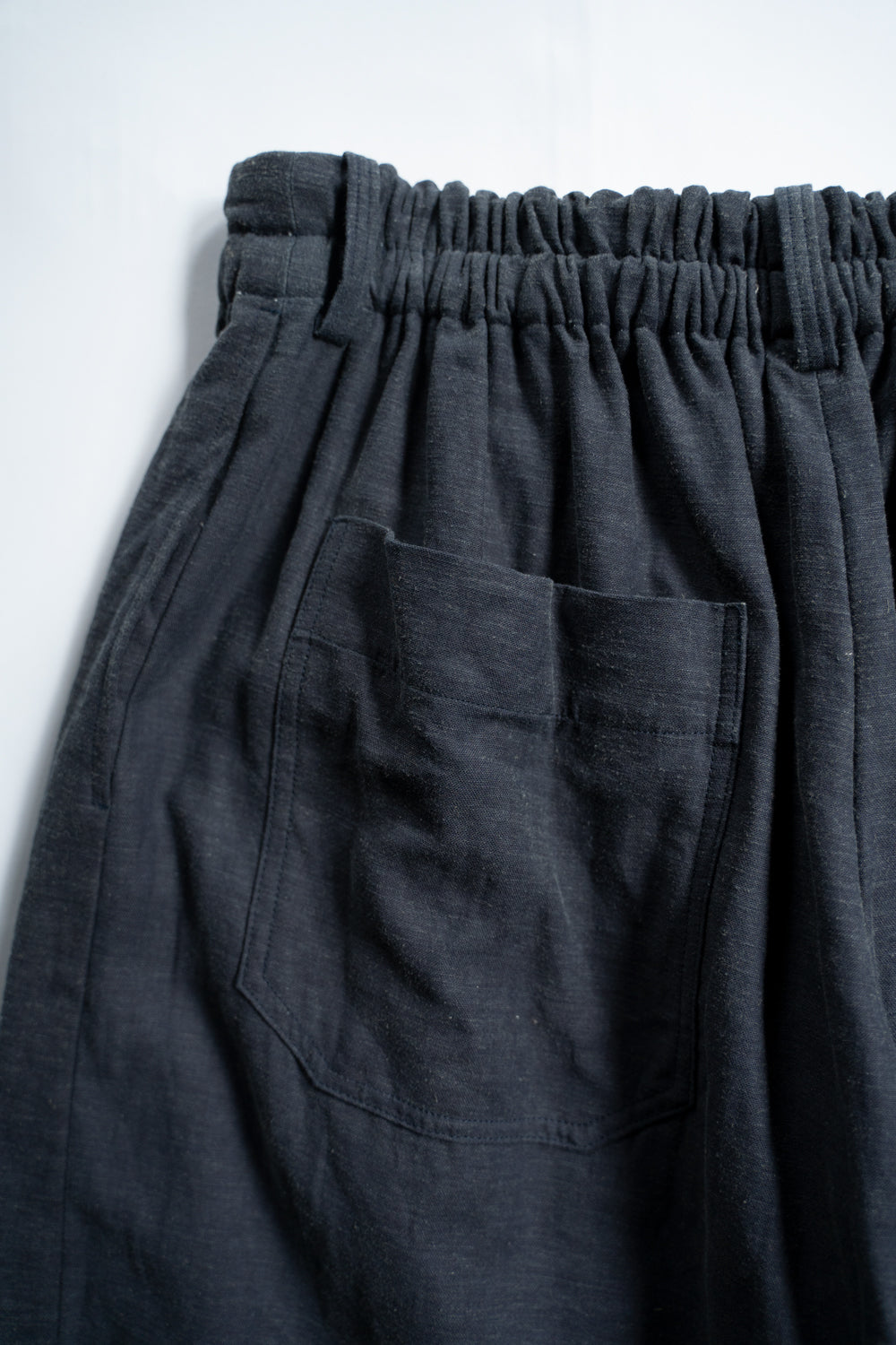 【ラスト1点】ピグメントワッシャーバックサテン サークルパンツ(DARK BLUE)