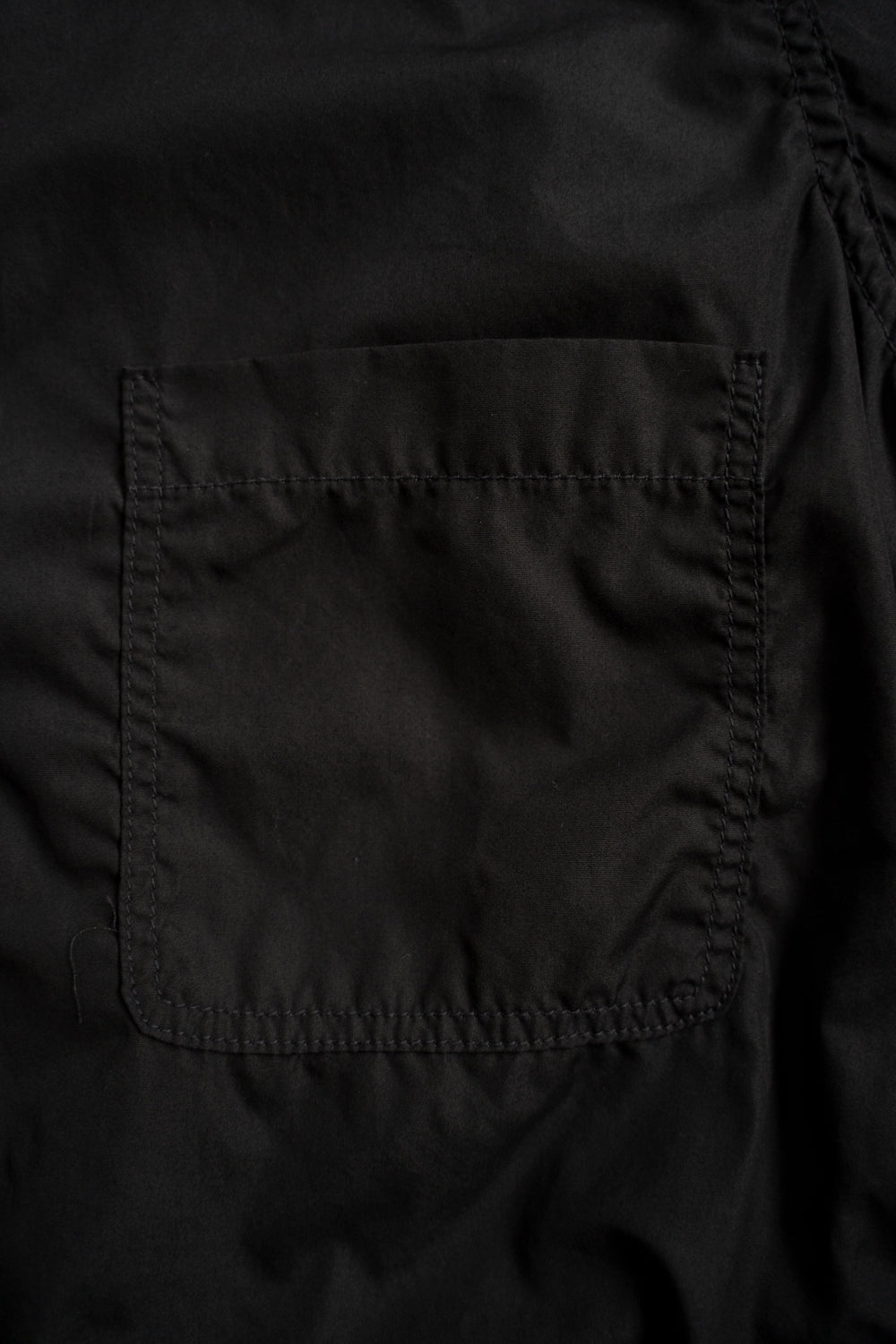 SH06 S  長丈2本針スタンドカラーシャツ(BLACK)